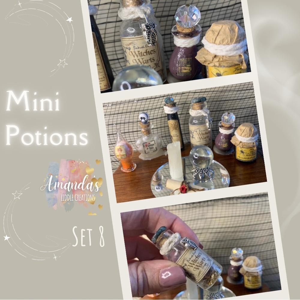 Set  8: Halloween Mini Potion Set | Magic Set | Witch Set